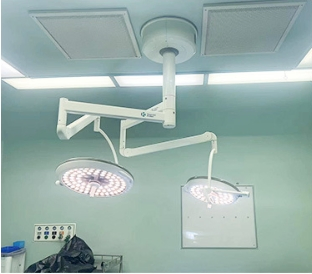 Vertical Floor-Standing LED Lighting Fixtures, Suspended Hospital Operating Room Shadowless Lights, Portable Mobile Medical Equipment