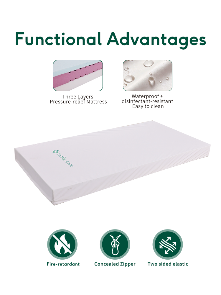 Waterproof Hospital Bed Mattress with Medical Foam for Patient Safety