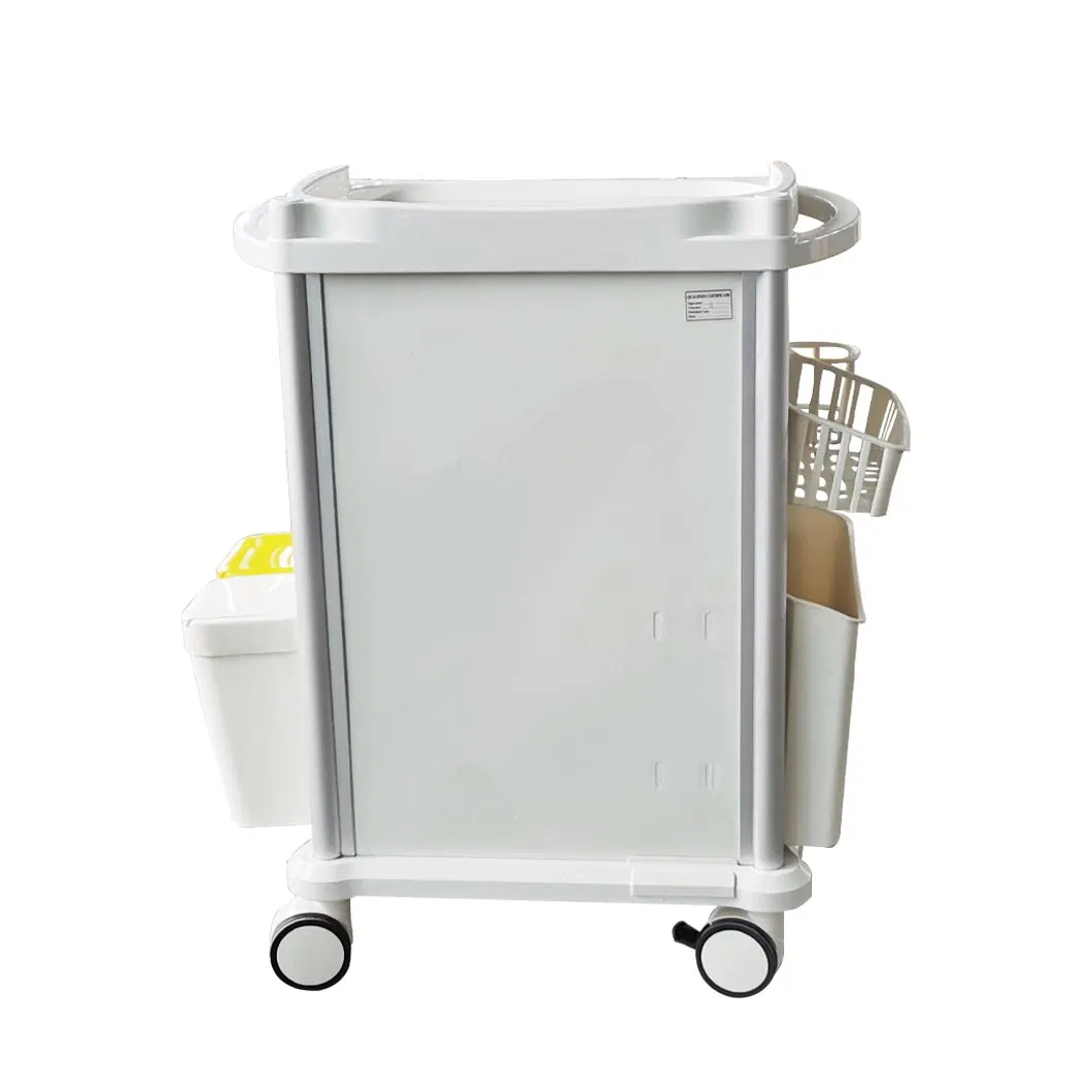 Hospital Furniture Mobile ABS Emergency Medicine Trolley Medical Crash Cart