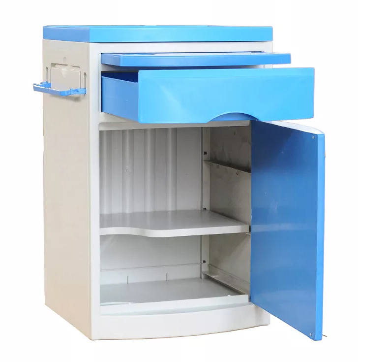 Medical Cheap ABS Plastic Clinic Hospital Bedside Cabinet Locker with Drawer (PW-A01)
