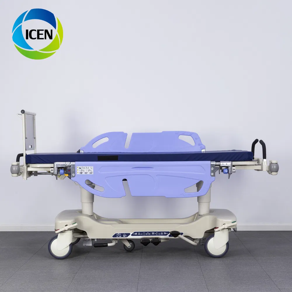 IN-R800A four small wheel electric abs patient transfer trolley stretcher cart