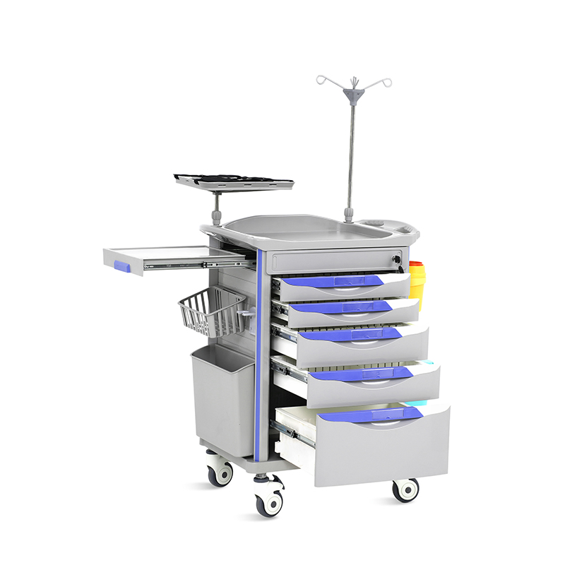 Nwm054-Et77A FDA Multi-Function ABS Plastic Hospital Clinic Emergency Medical Crash Cart