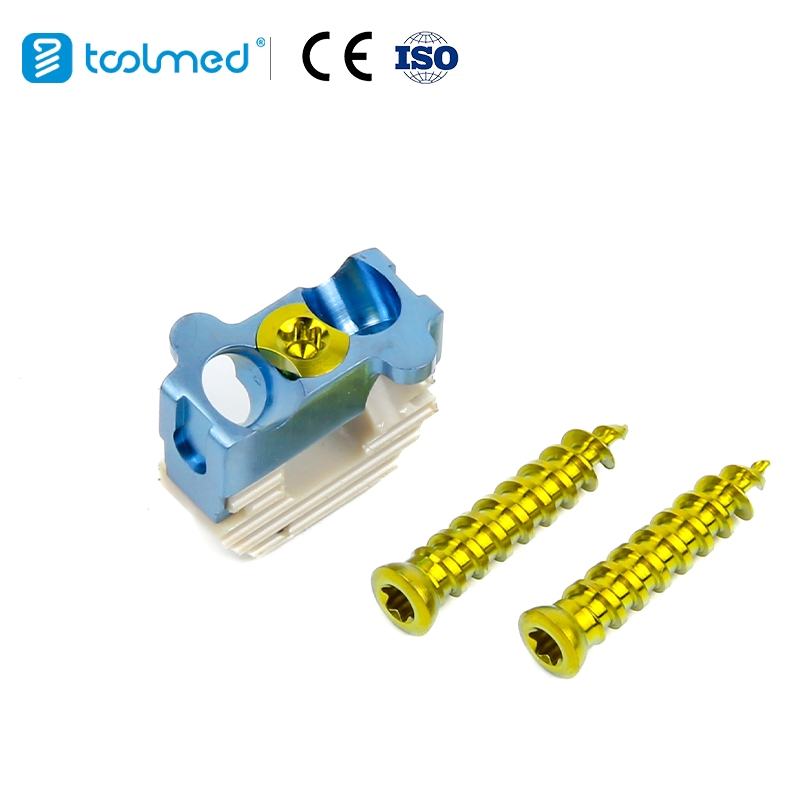 Peek Cervical Interbody Fusion Cage with 2 Locking Screws, Titanium Alloy, for Acdf/Accdf Surgery