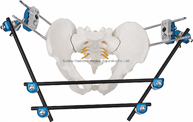 External Fixator in White &amp; Black, Perfect for Bone Fixation, Titanium Alloy