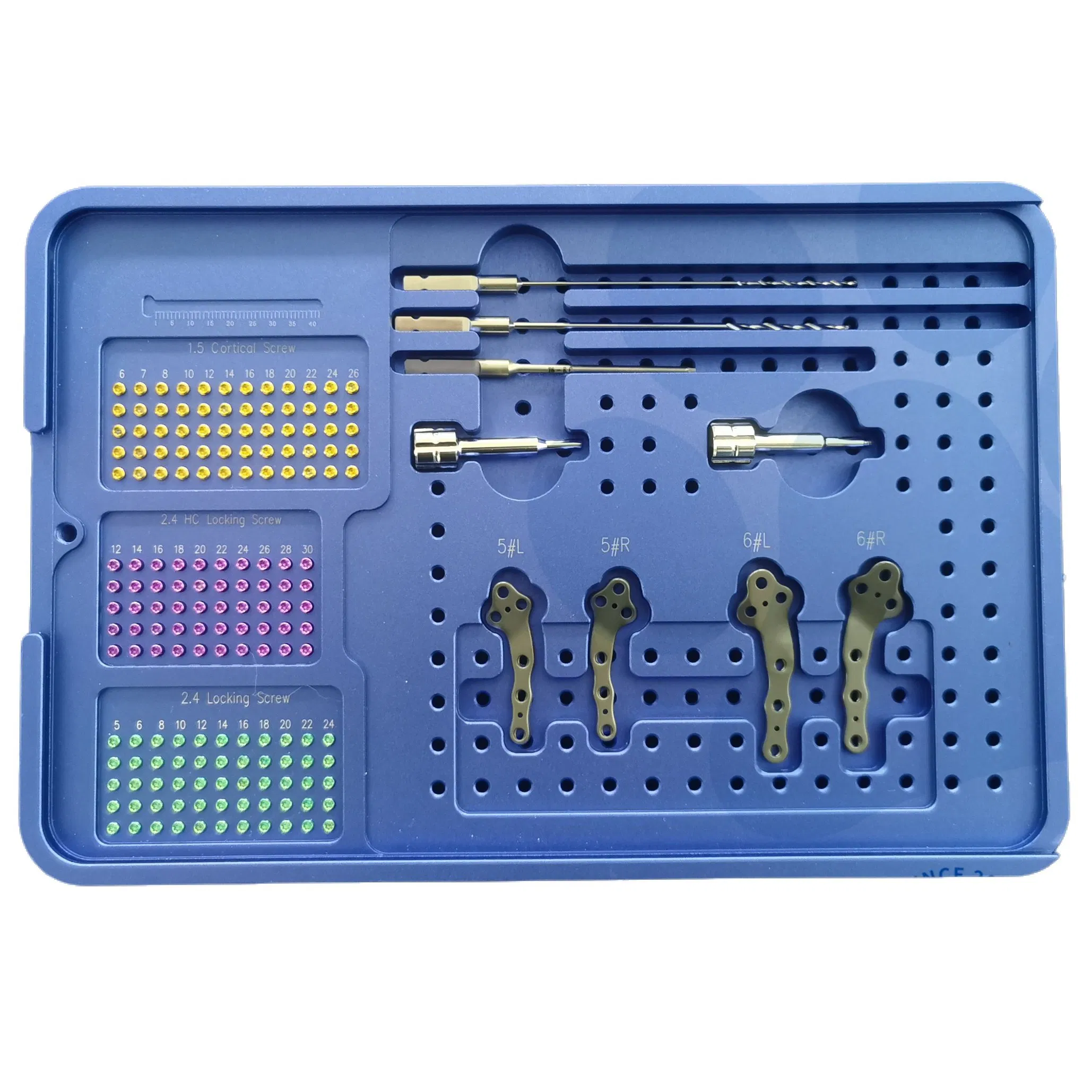 Veterinary Orthopedic Instruments Trauma Kit S M L Type Tplo Bone Locking Screw &amp; Plate Instrument Set for Animal Surgery
