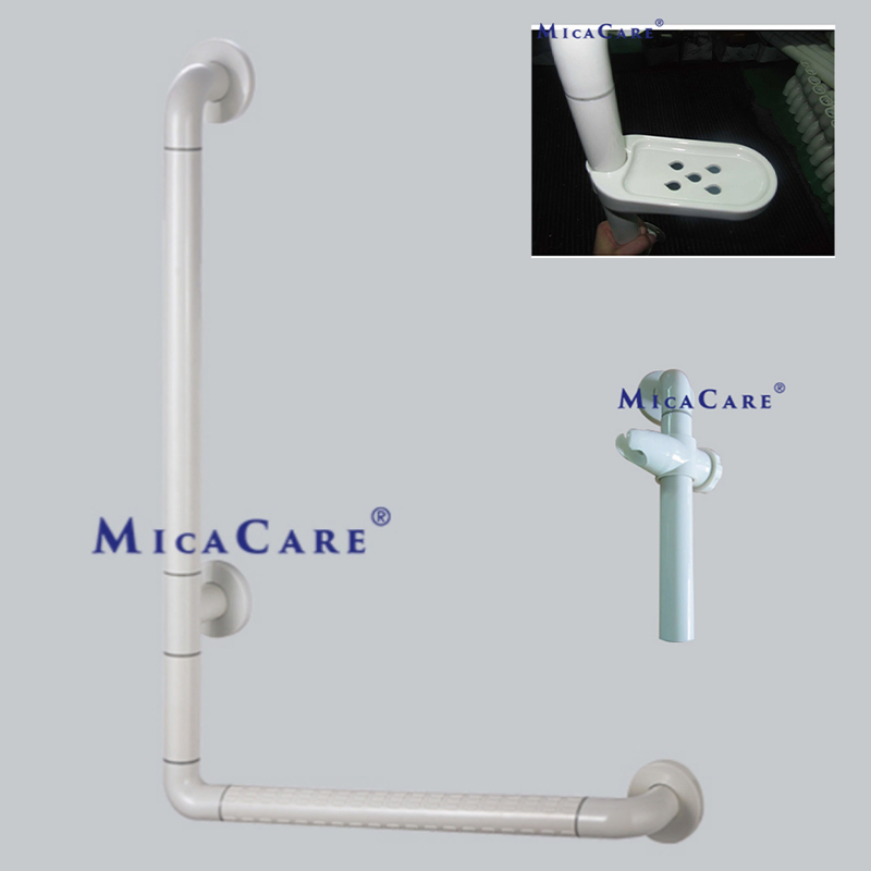 L-Shaped Safety Grab Bar Support Assist Shower Bar for Senior Elderly