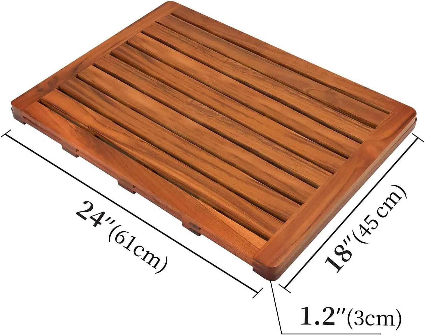 Acacia Wood, Household Simple, Bathroom, Shower Room, Non-Slip Mat, Wooden Bath Mat