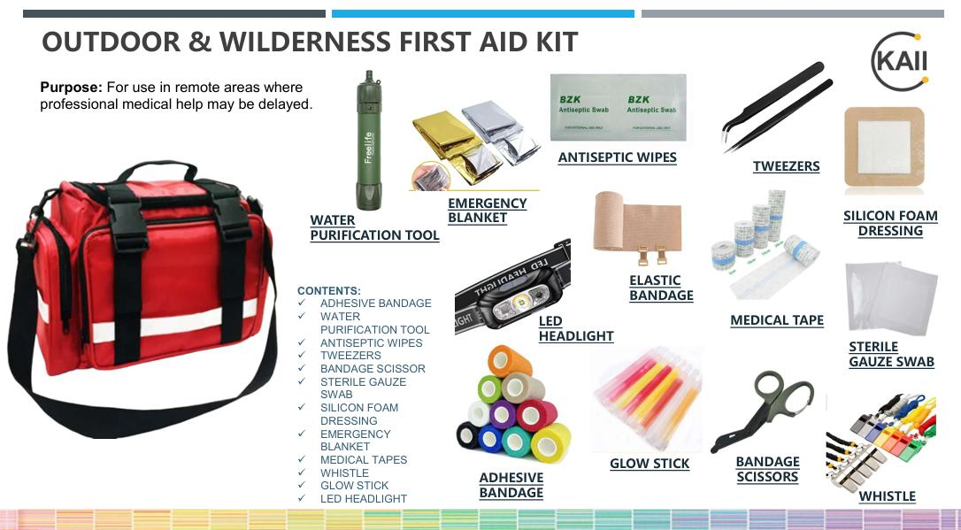 Personalized Trauma and Car Emergency First Aid Supplies