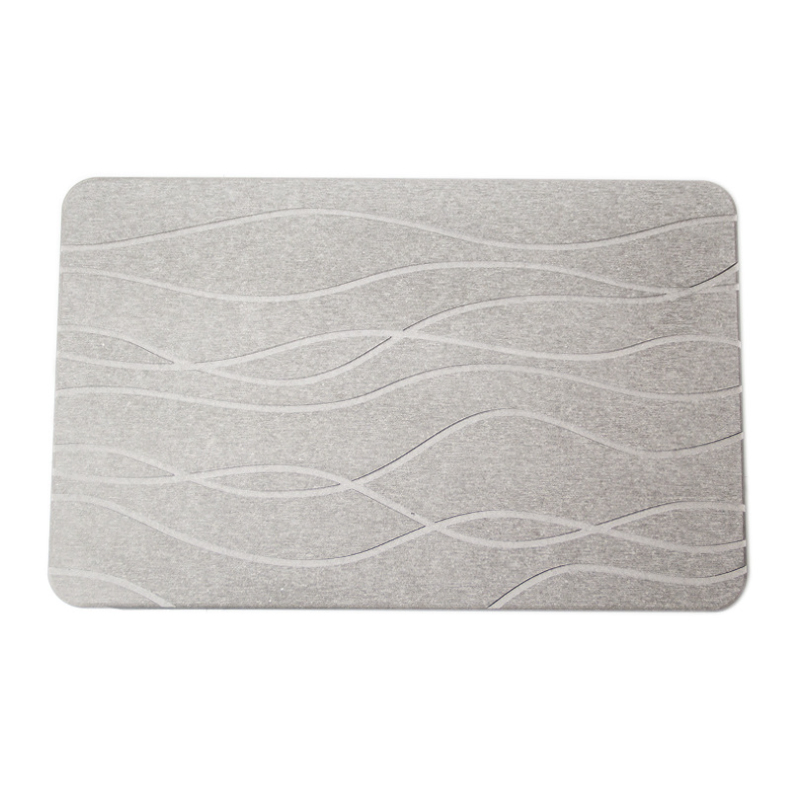 Super Absorbent Quick Drying Hard Diatomite Earth Bathroom Floor Mat Non-Slip Marble Stone Bath Mat