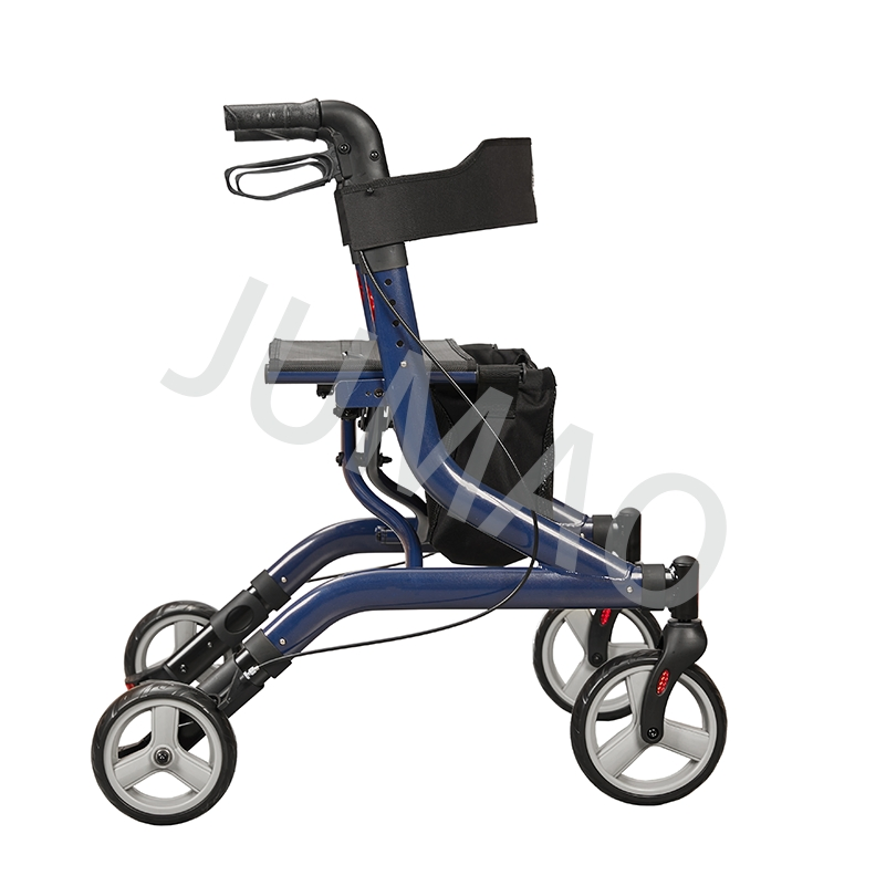Rollator with Seat Aluminum Frame Lightweight Design for Elderly Use
