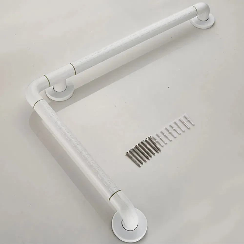 L-Shaped Safety Grab Bar Support Assist Shower Bar for Senior Elderly