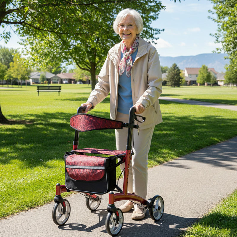 Mobility Rollator for People Restricted Mobility Stylish Lightweight Durable Designed Outdoor Use