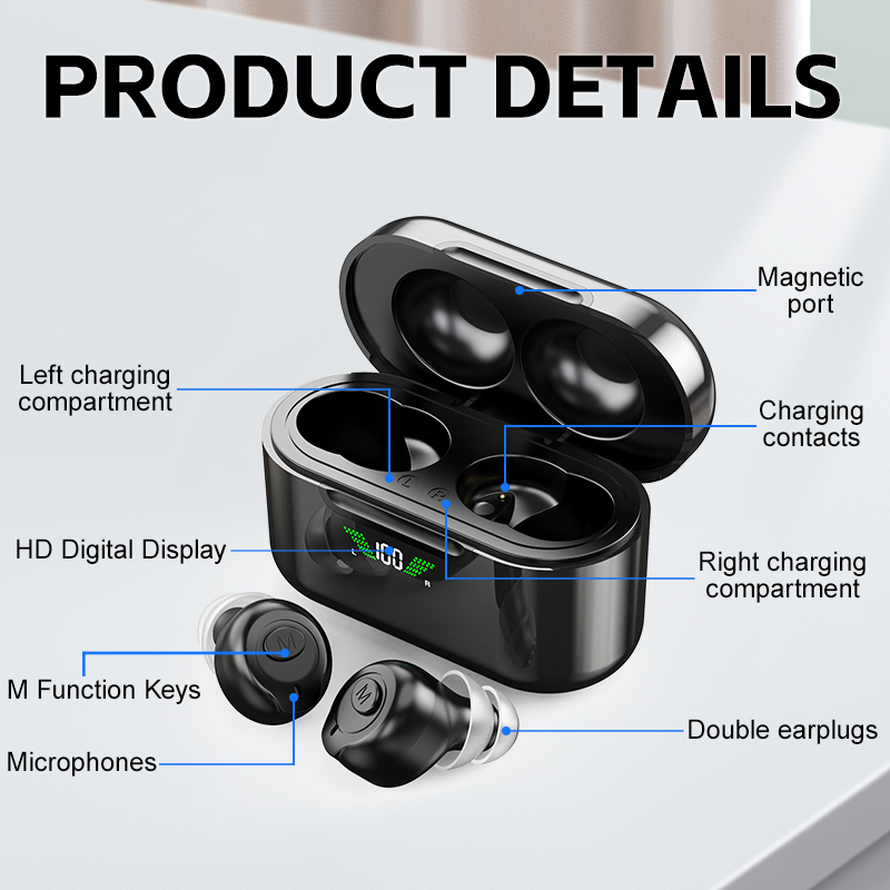 Cic Bluetooth Digital Hearing Aids for Deaf Rechargeable Hearing Aid