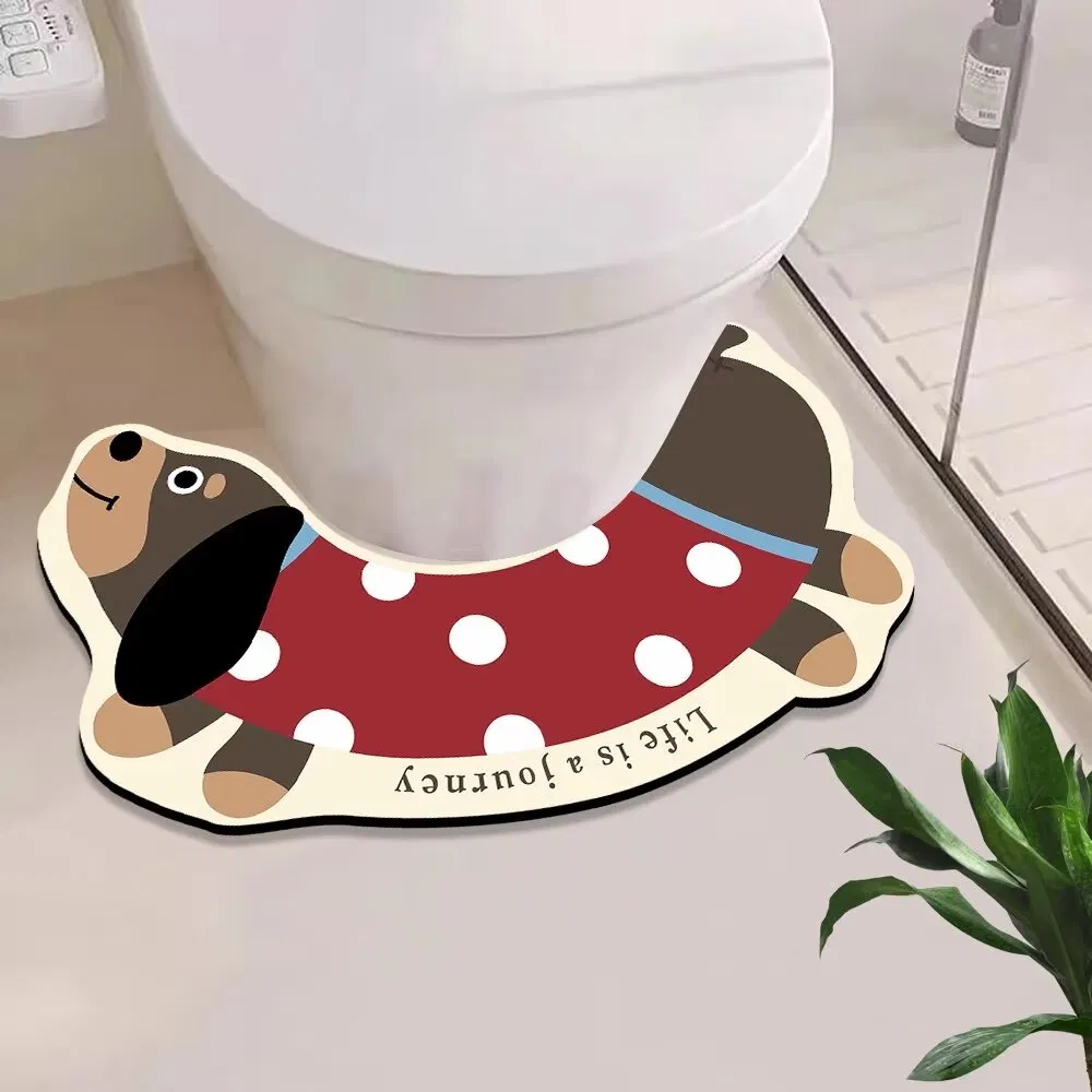 Toilet Upholstery Rubber Irregular Cartoon Bath Mat Bathroom Carpet Bathroom Door Non-Slip Floor PVC 3D Bath Mat