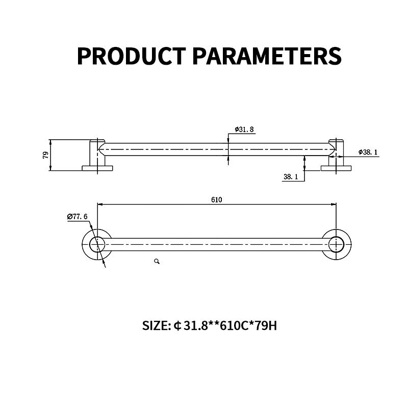 Shower Grab Bars Stainless Steel Bathtub Arm Safety Handle Bathroom Wall Mount Handle Grip Tub Toilet Handrail
