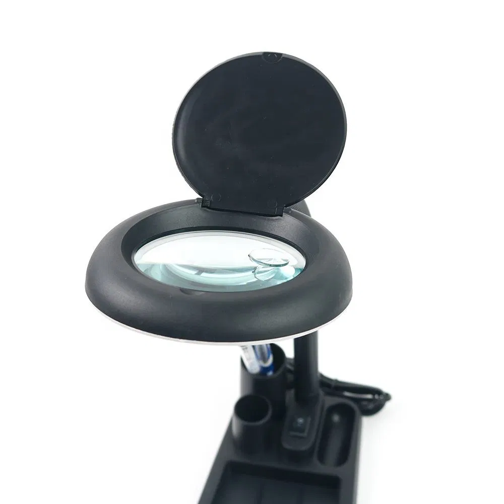 LED Magnifying Glass Table &amp; Desk Light Dental Laboratory Crafts Painting Sewing Jewelry Reading Close Work Magnifier Lamps