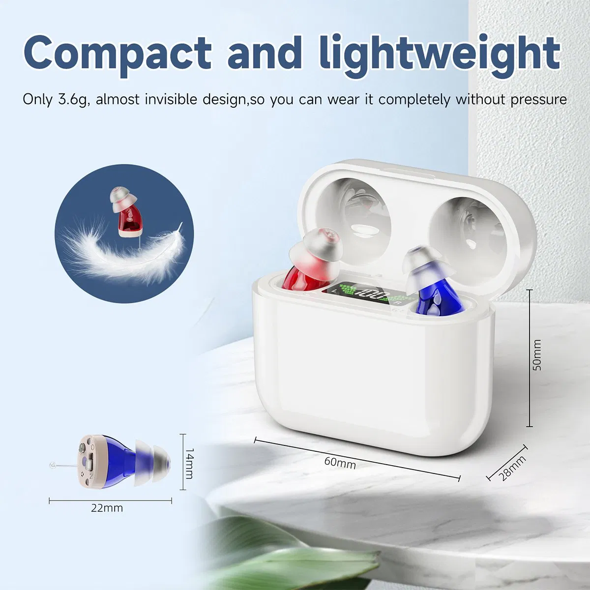 Mini Cic Hearing Aid Wholesale Quality Digital Rechargeable Hearing Aids for Seniors