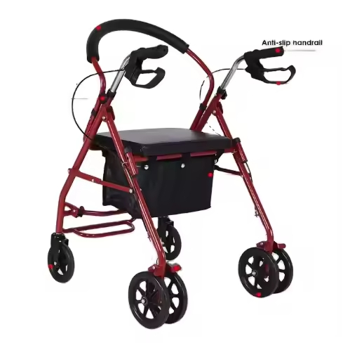 Hot ISO Approved Four Wheels Brother Medical Jiangsu Walker Wheelchair Combo Rollator Bme861