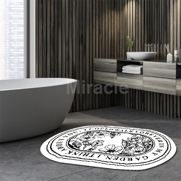 Back Non-Slip Bath Carpet Custom Foot Anti-Slip Bath Rug Floor Mats for Bathroom Bathroom Runner Printed Door Mats