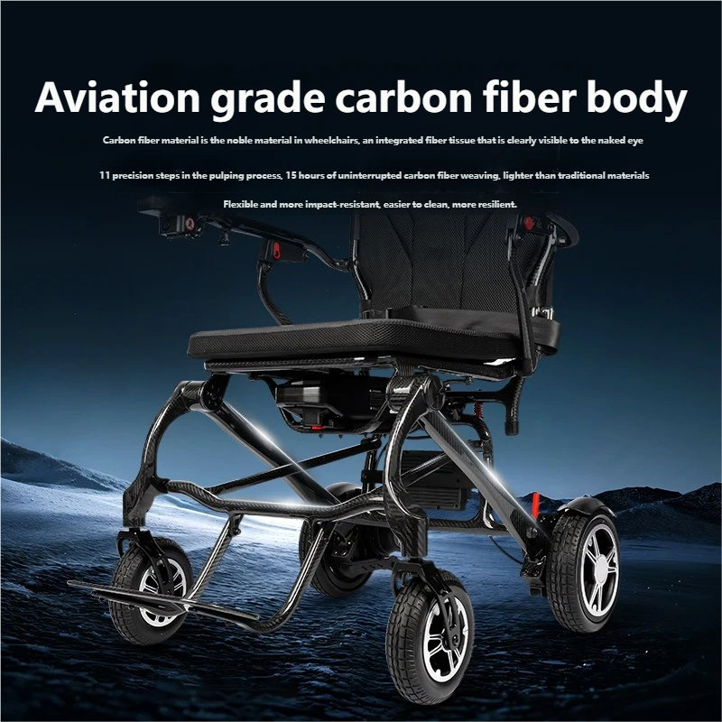 Compact Carbon Fiber Electric Wheelchair Ideal for Daily City Commuting