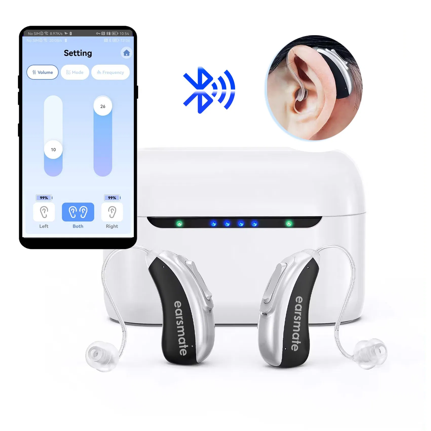 Buy Earsmate Bluetooth Digital Hearing Aid Online at Cheap Wholesale Price G22bt 16 Channel Wdrc APP Controlled for Ear Deaf 2025