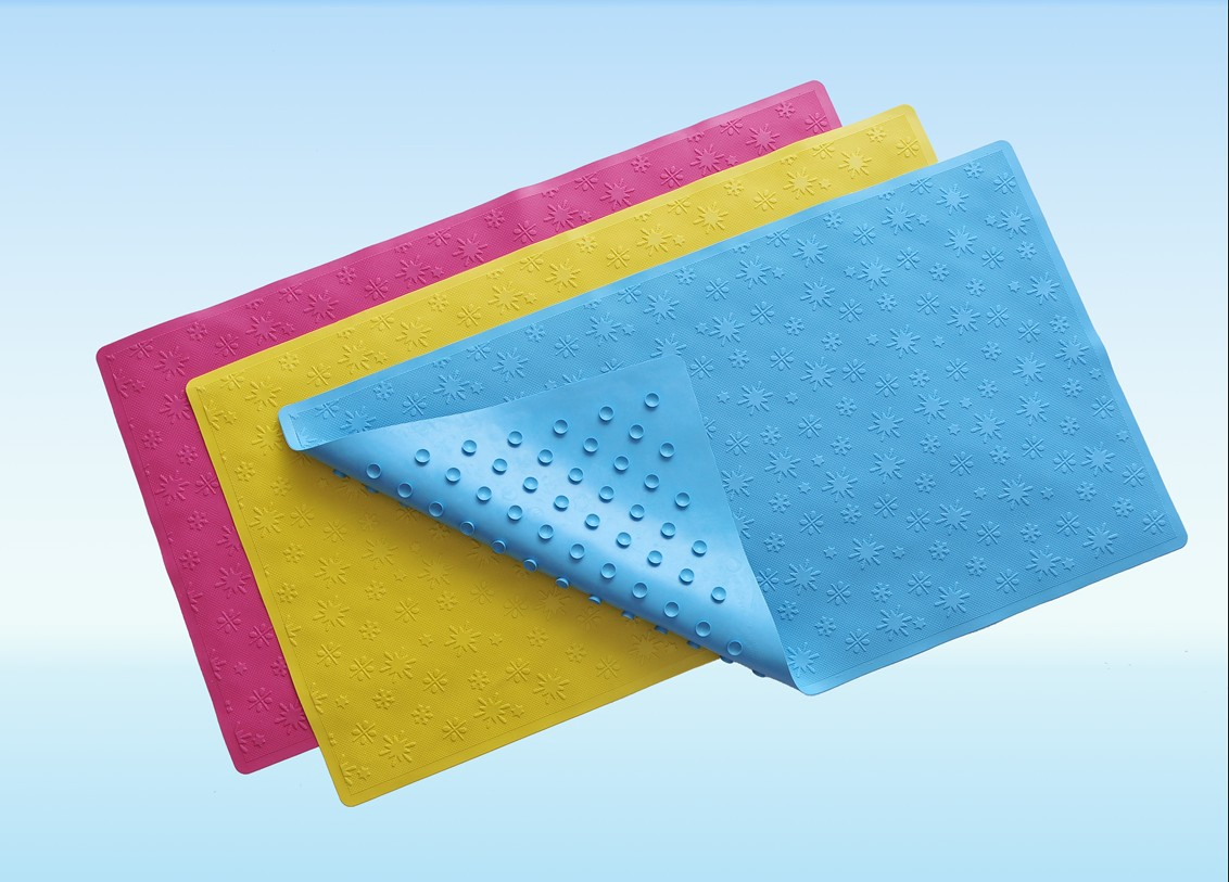 Non Slip Baby Protection Natural Rubber Shower Bath Mat with Suckers
