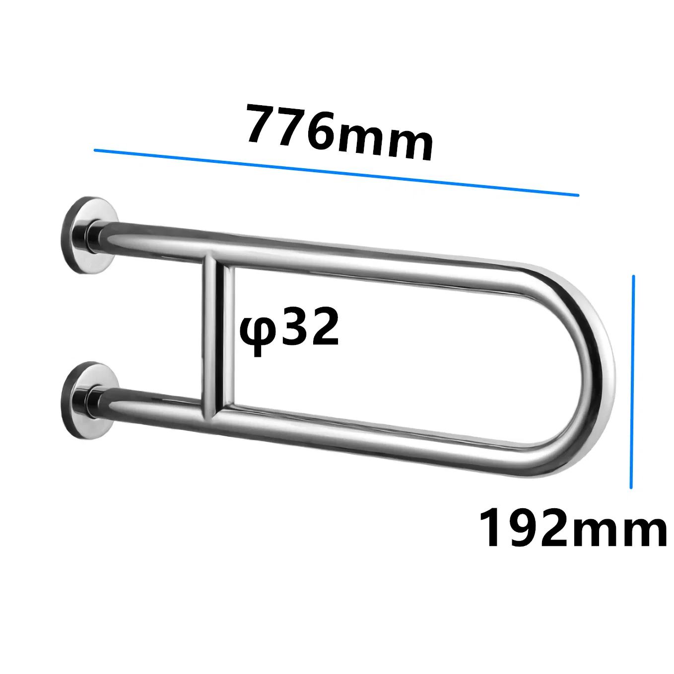 SUS 304 Handicap Shower Handles Safety Grab Bars for Bathroom