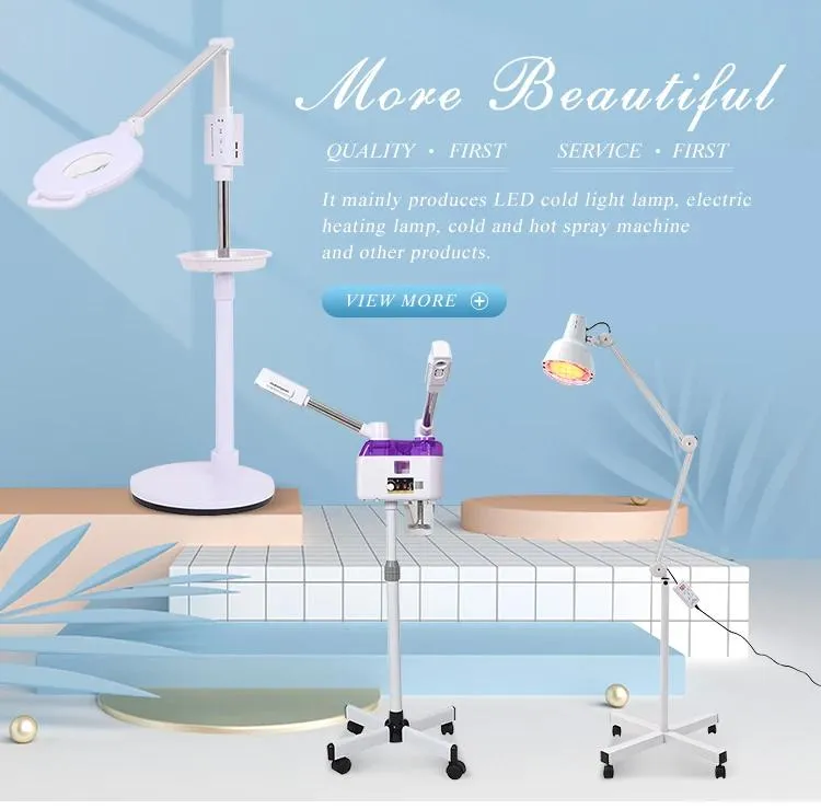 Portable cosmetic magnifying floor lamp