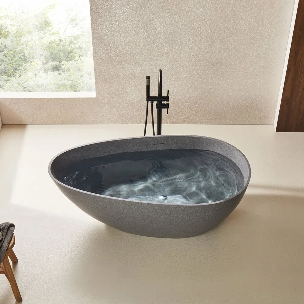 Classic European Design Walk-in Tub Shower Combo Artificial Stone Free Standing Bathtub 1.5m Length Bathtub Furniture Soakingno Reviews Yet