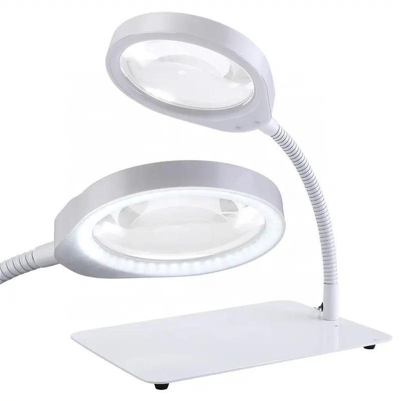 Versatile Adjustable Magnifying Desk Lamp with Bright LED Lighting (BM-LMG1011B)
