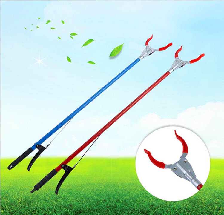 Custom Logo 32 Inch Aluminum Long Arm Gripper Foldable Pick up Trash Reacher Grabber