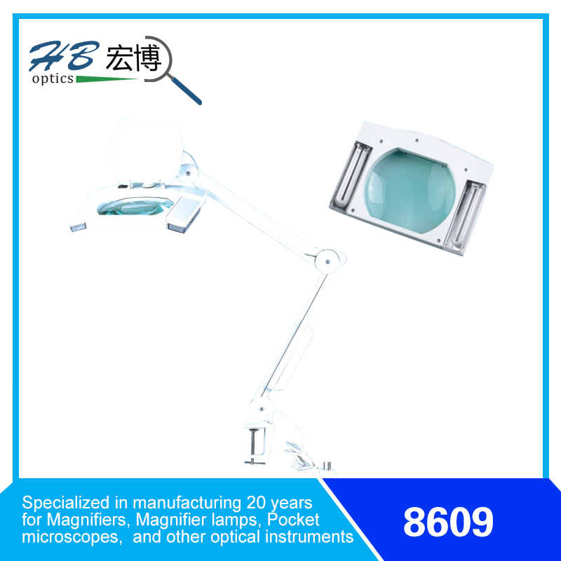 Table Lamp with Magnifying Glass