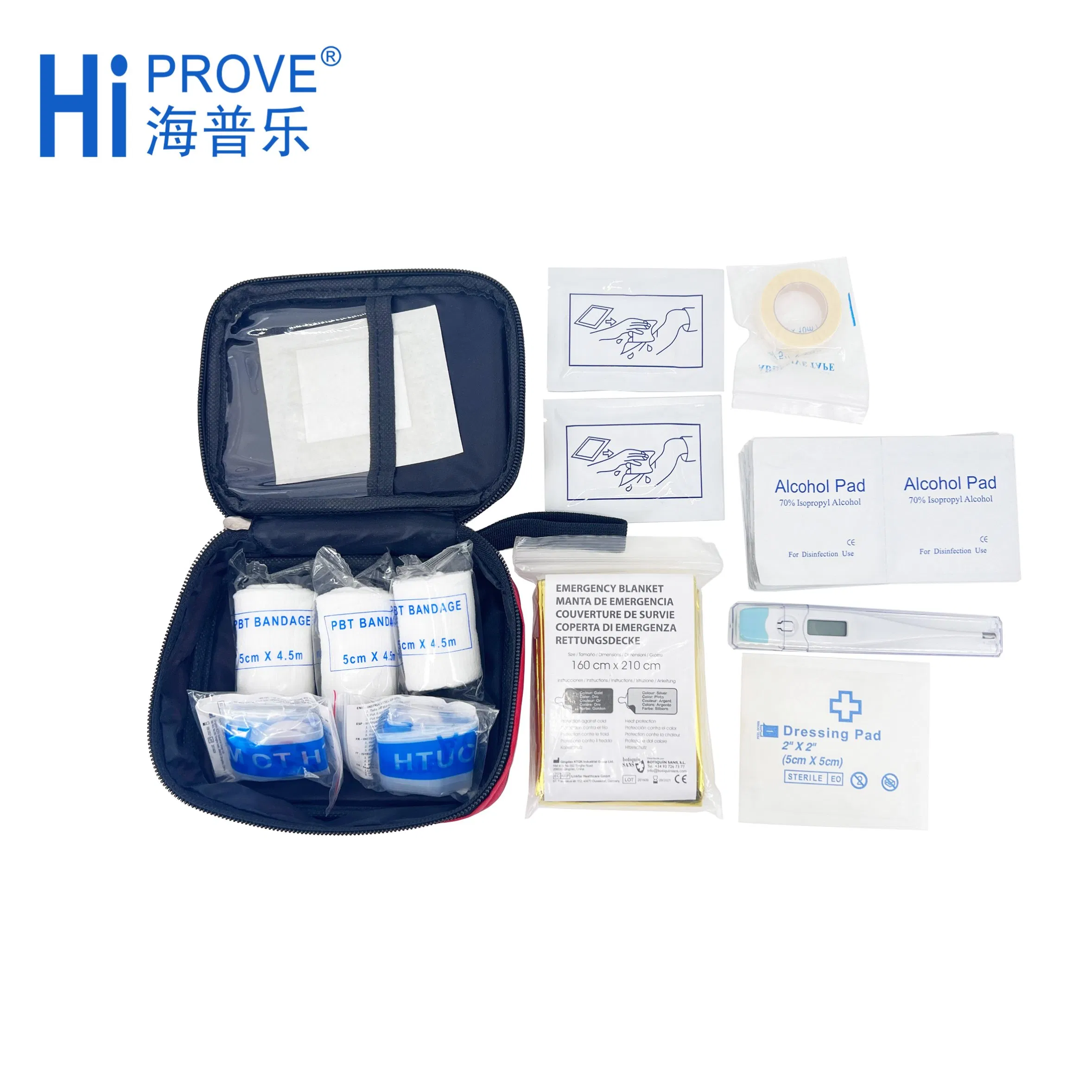 Home Use Waterproof Portable Empty Car Travel Auto Mini Sport First Aid Dressing Kit Bag Box for Family Travel Emergency Medical Treatment