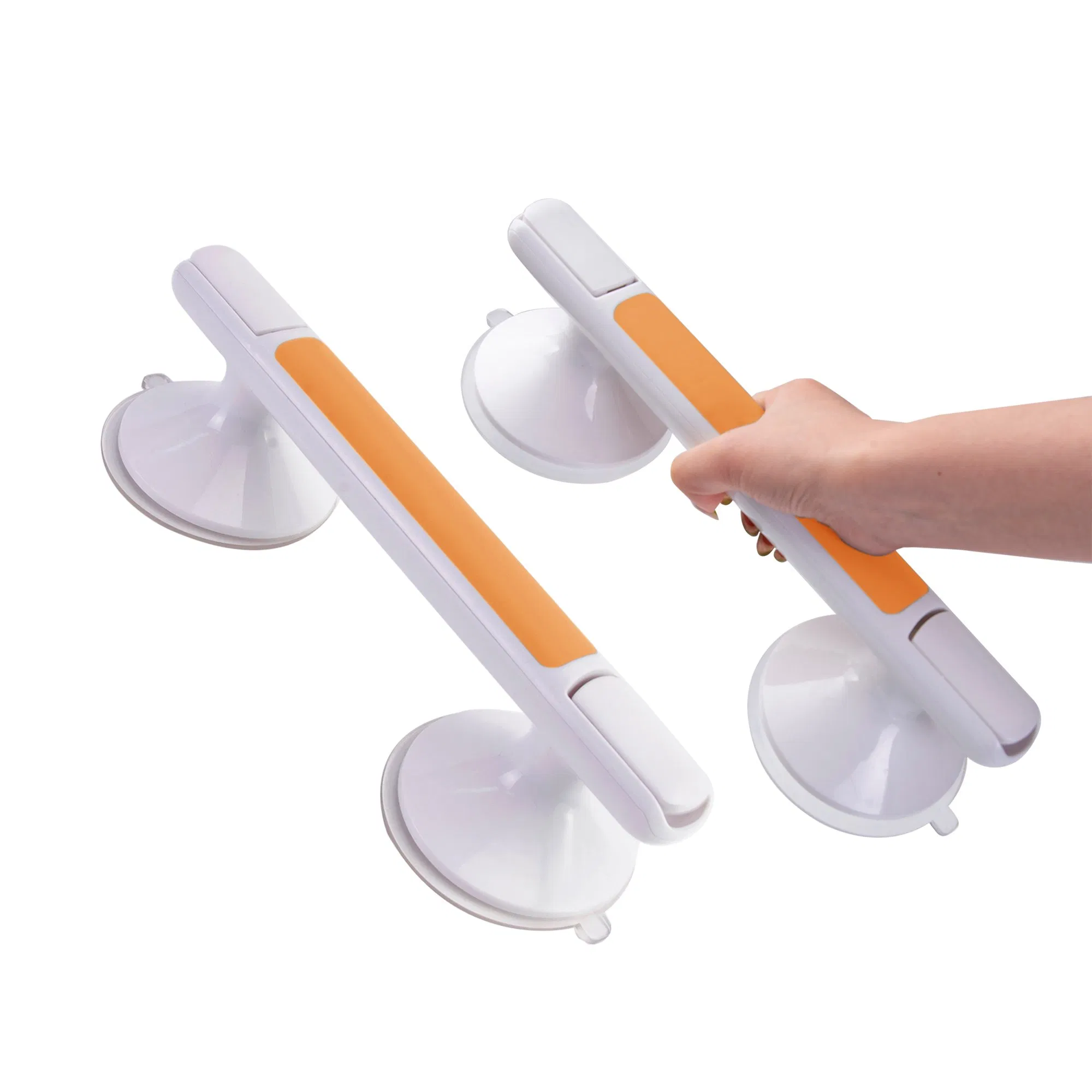 2 Pack 12-Inch Shower Grab Bars with Strong Suction Cups No-Drill Bath Safety Handle for Old People for for Bathtubs and Showers