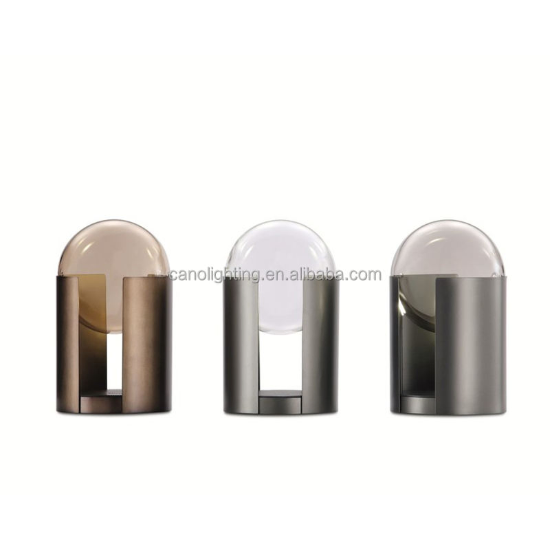 Modern Simple Bedroom Hotel Room Glass Ball Cylinder Reading Table Lamp