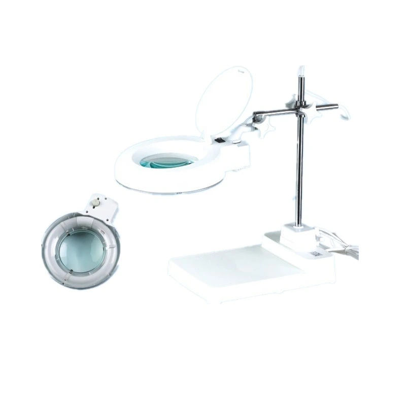 LED Desktop Magnifying Lamp for Nail Art Reading Work Table Magnifier (BM-8606E)