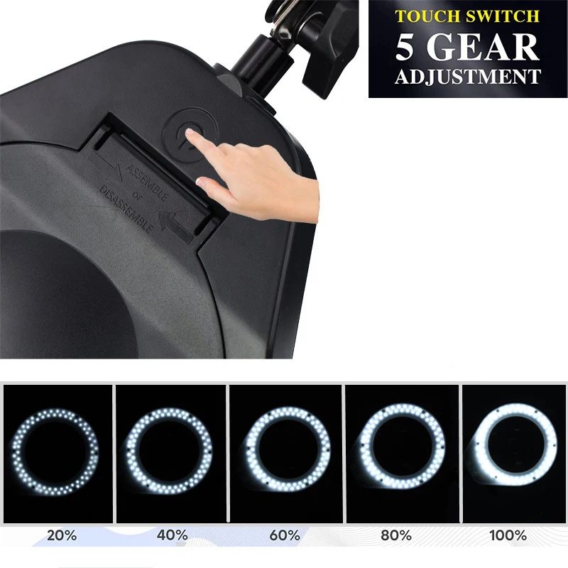 3X 5X 8X 10X Magnifying Glass Lamp for Reading, Craft, Hobby