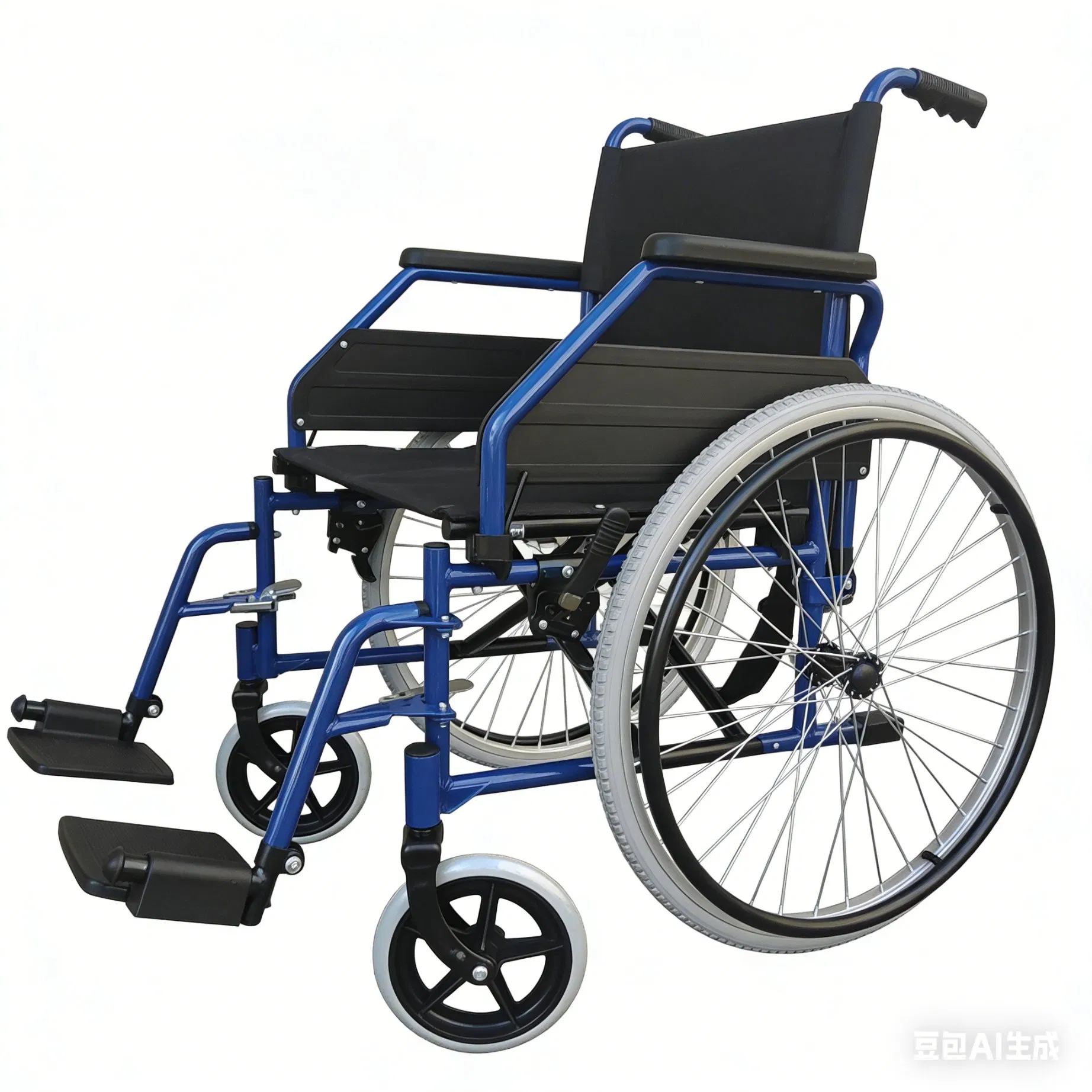 Ergonomic Paraplegic Wheelchair with Detachable Footrests for Comfort