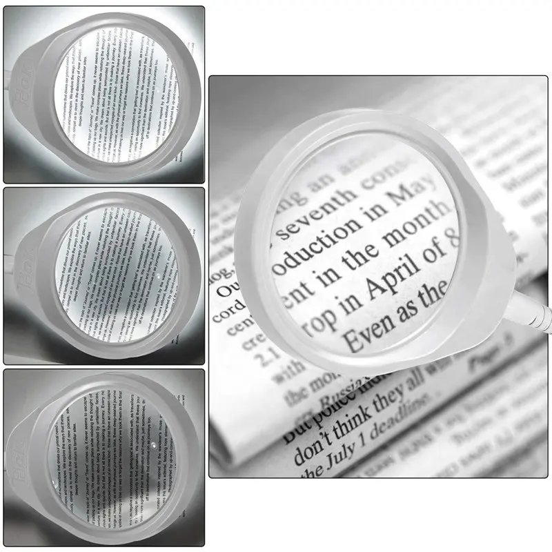 Versatile Adjustable Magnifying Desk Lamp with Bright LED Lighting (BM-LMG1011B)