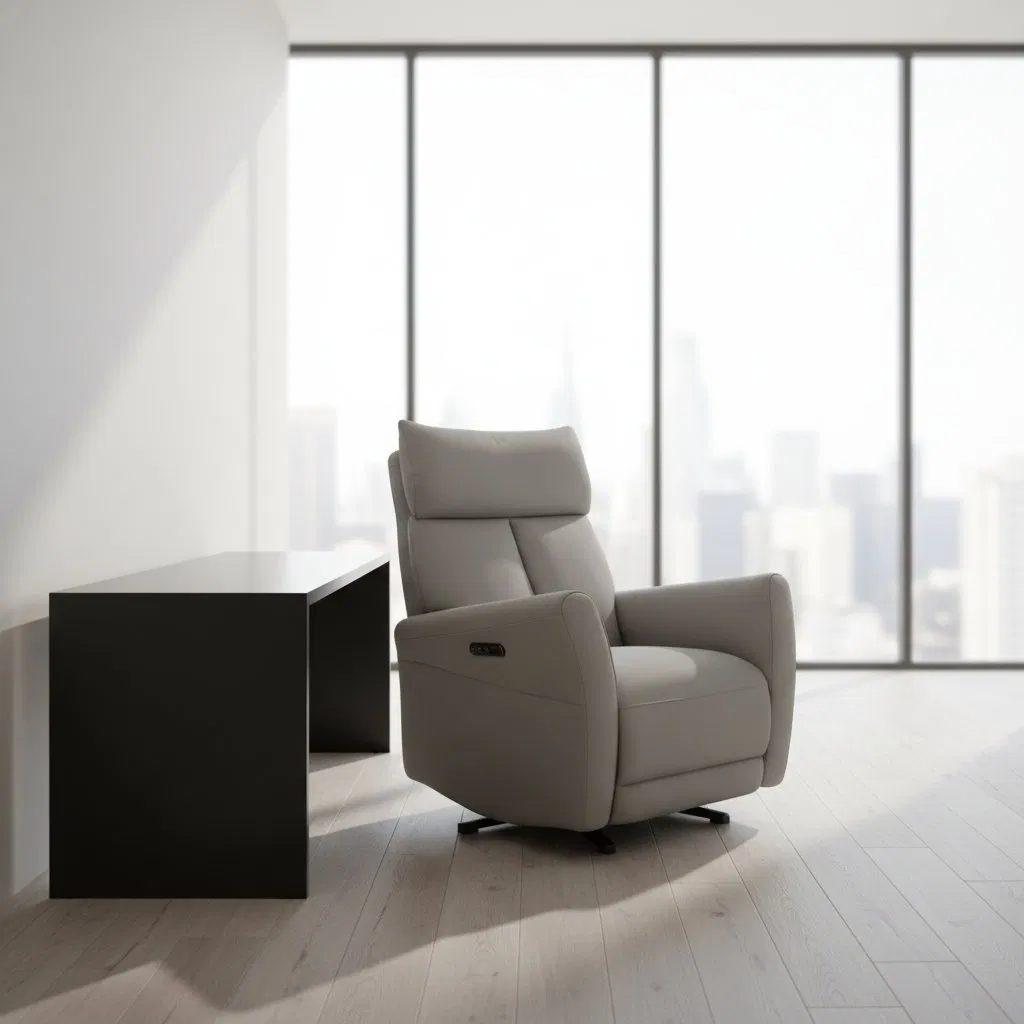 Smart Home Dual Motor Power Lift Recliner Chair Luxury Reclining Genuine Leather Single Armchair for Office and Home Use