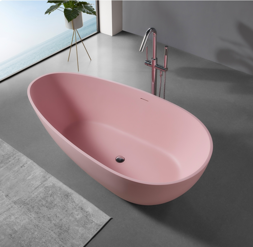 Classic European Design Walk-in Tub Shower Combo Artificial Stone Free Standing Bathtub 1.5m Length Bathtub Furniture Soakingno Reviews Yet