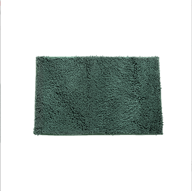 Solid Bathroom Rugs Extra Absorbent Thick Shaggy Chenille Non Slip Soft Bath Mats for Bathroom
