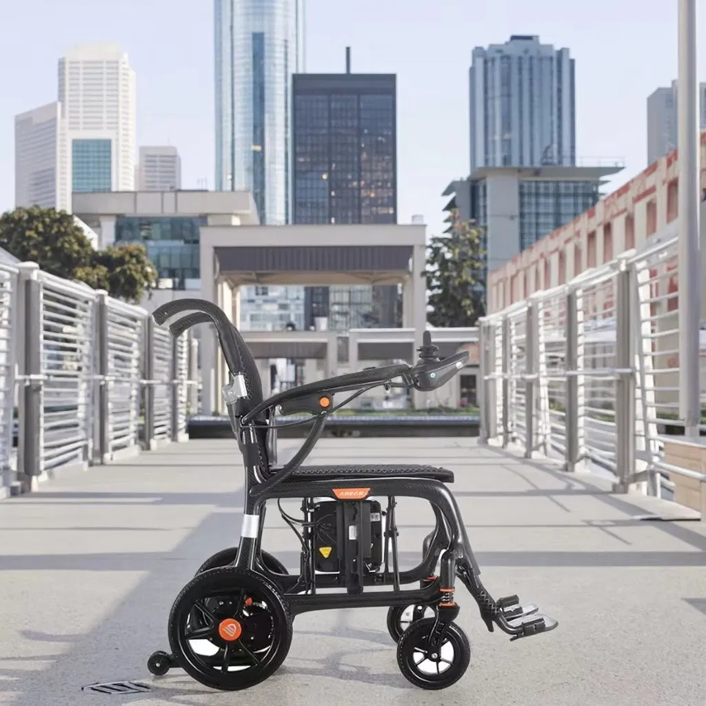 Ultra Light Carbon Fiber Handicap Motorized Powerful Electric Wheelchair for Adult