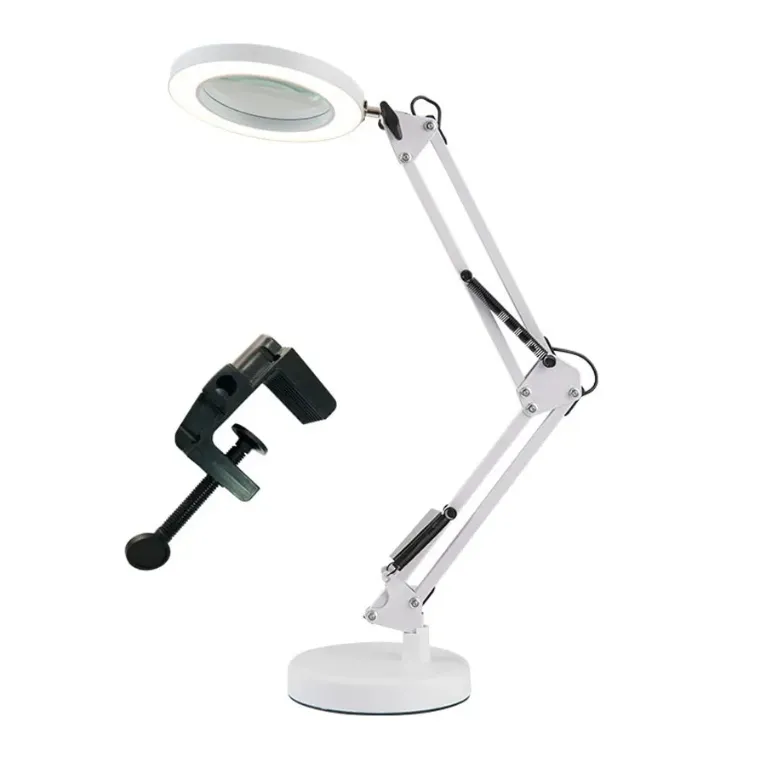 Three-Color 2in1 LED Magnifying Glass Lamp Desk Detail 1