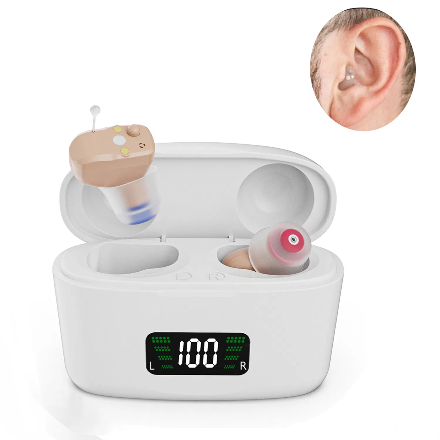 Free Sample Trending Products 2024 New Arrivals Rechargeable Digital Hearing Aid Cic Mini Aids Hearing