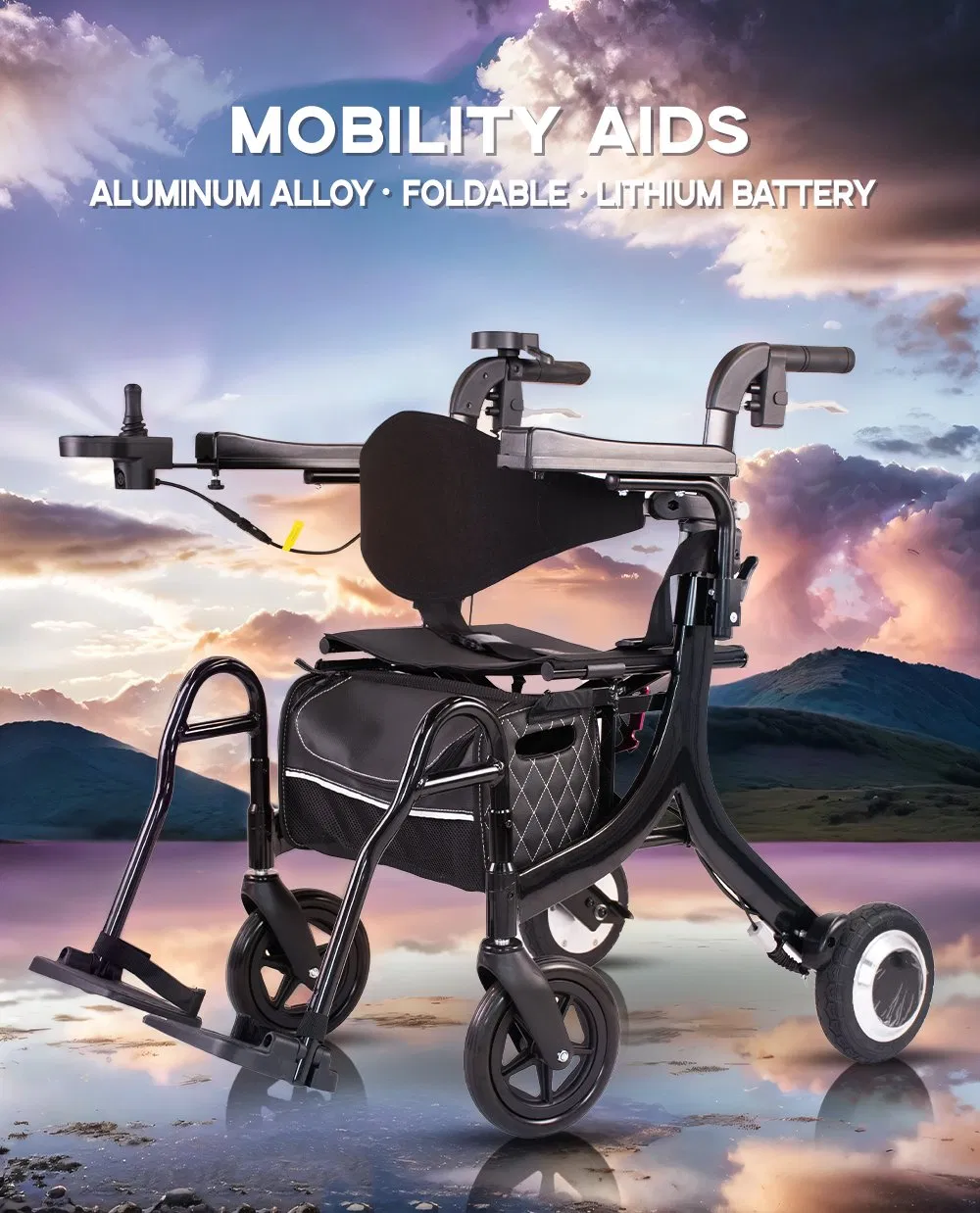Motorized Walking Aid Wheelchair Rollator