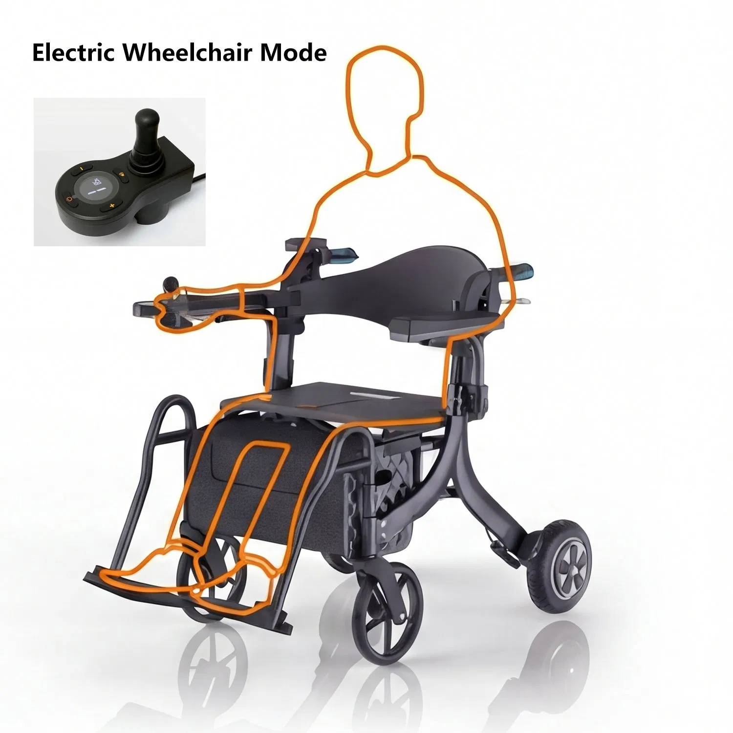 Power Assist Rollator Walker Electric Assist Design for Safer Walking
