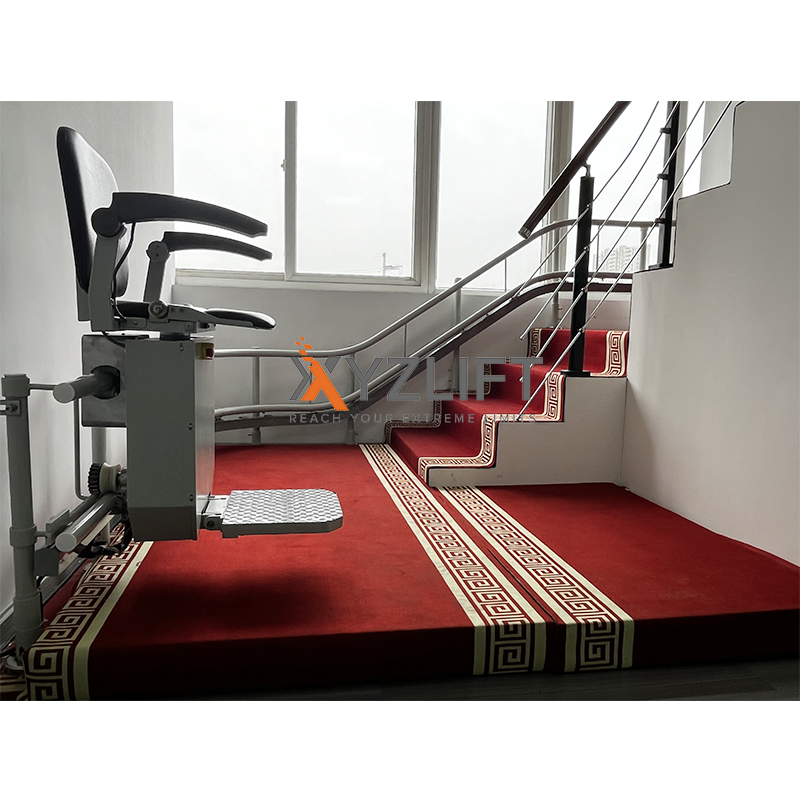 Curved Stair-Climbing Lift Reduced Mobility Alone on The Stairs for The Elderly