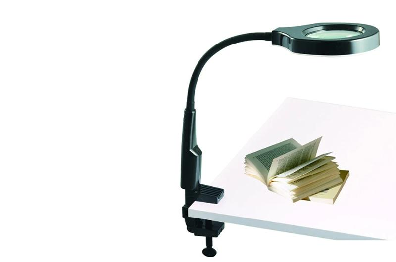 Desk Magnifier with LED Lamp Reading Beauty Repair Maintenance Inspection