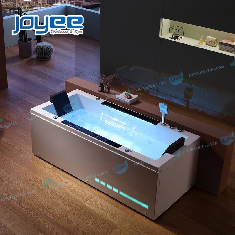 Joyee Marble Walk-in Acrylic Mini Bathtub Corner Massage SPA Bathtub Low Walk in Tub Shower Combo